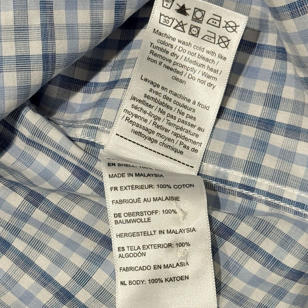 UNTUCKit Men’s XL Slim Fit Check Performance Shirt Long Sleeve Button Up - Picture 4 of 12